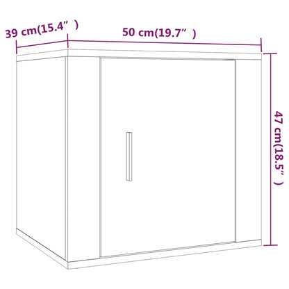 Bedside Cabinets 2 pcs High Gloss White 50x39x47 cm