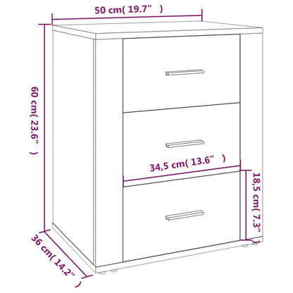 Bedside Cabinet Sonoma Oak 50x36x60 cm Engineered Wood