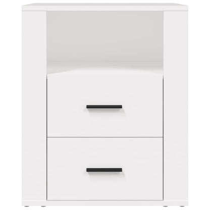 Bedside Cabinet White 50x36x60 cm Engineered Wood