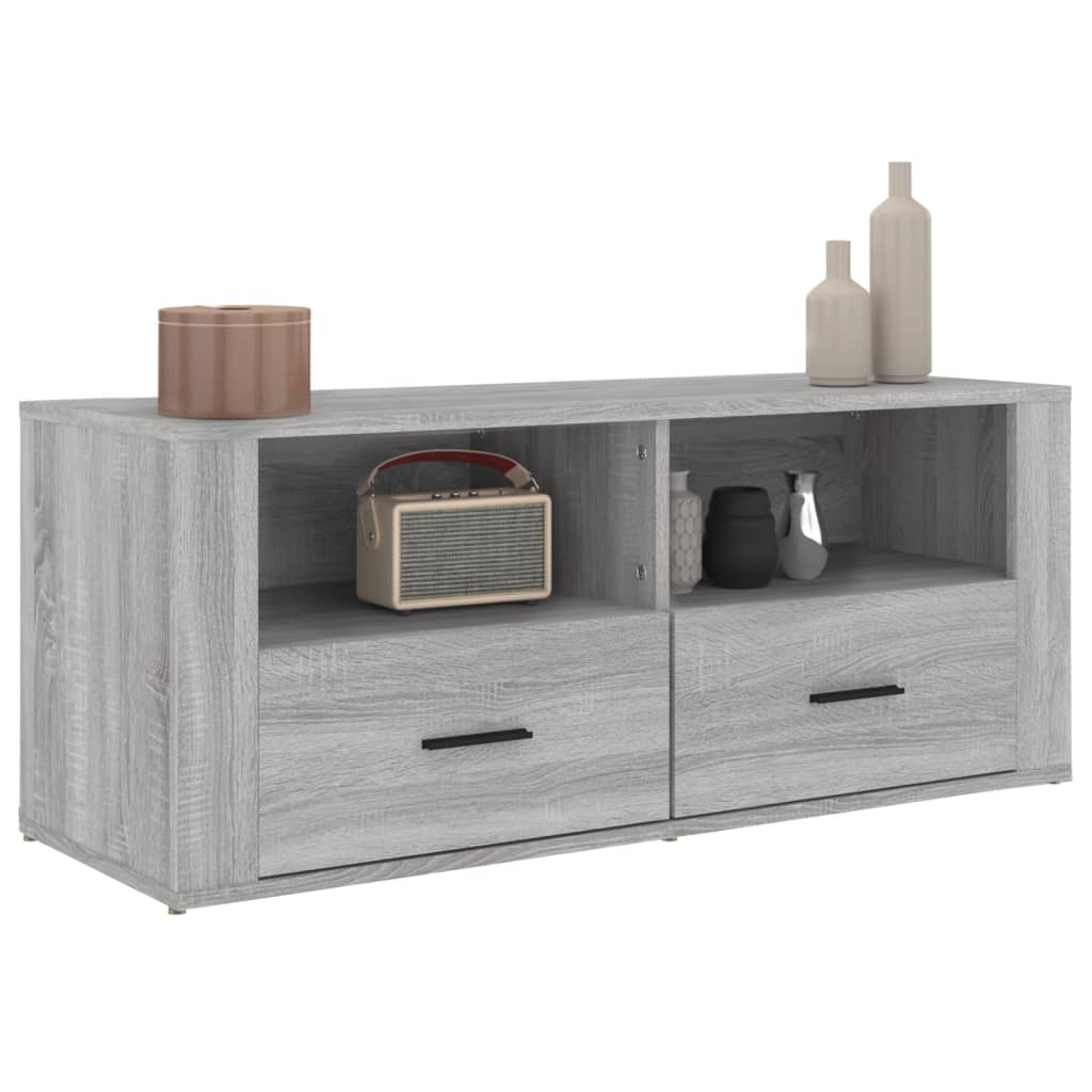 TV Cabinet Grey Sonoma 100x35x40 cm Engineered Wood