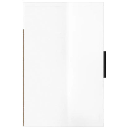 Wall-mounted Bedside Cabinet High Gloss White 50x30x47 cm