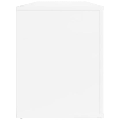 Shoe Cabinet High Gloss White 100x35x45 cm Engineered Wood