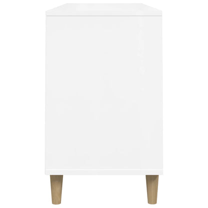 Shoe Cabinet High Gloss White 102x36x60 cm Engineered Wood