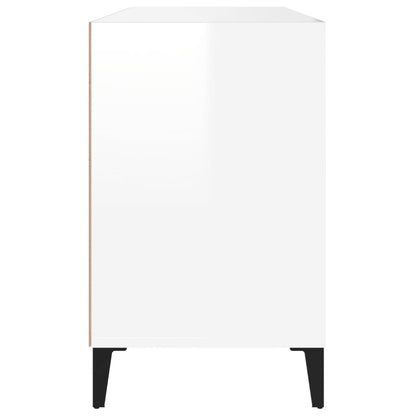 Shoe Cabinet High Gloss White 102x36x60 cm Engineered Wood