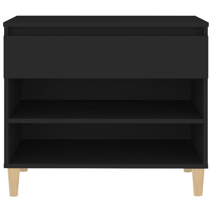Shoe Cabinet Black 70x36x60 cm Engineered Wood