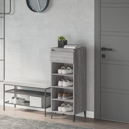 Shoe Rack Grey Sonoma 40x36x105 cm Engineered Wood