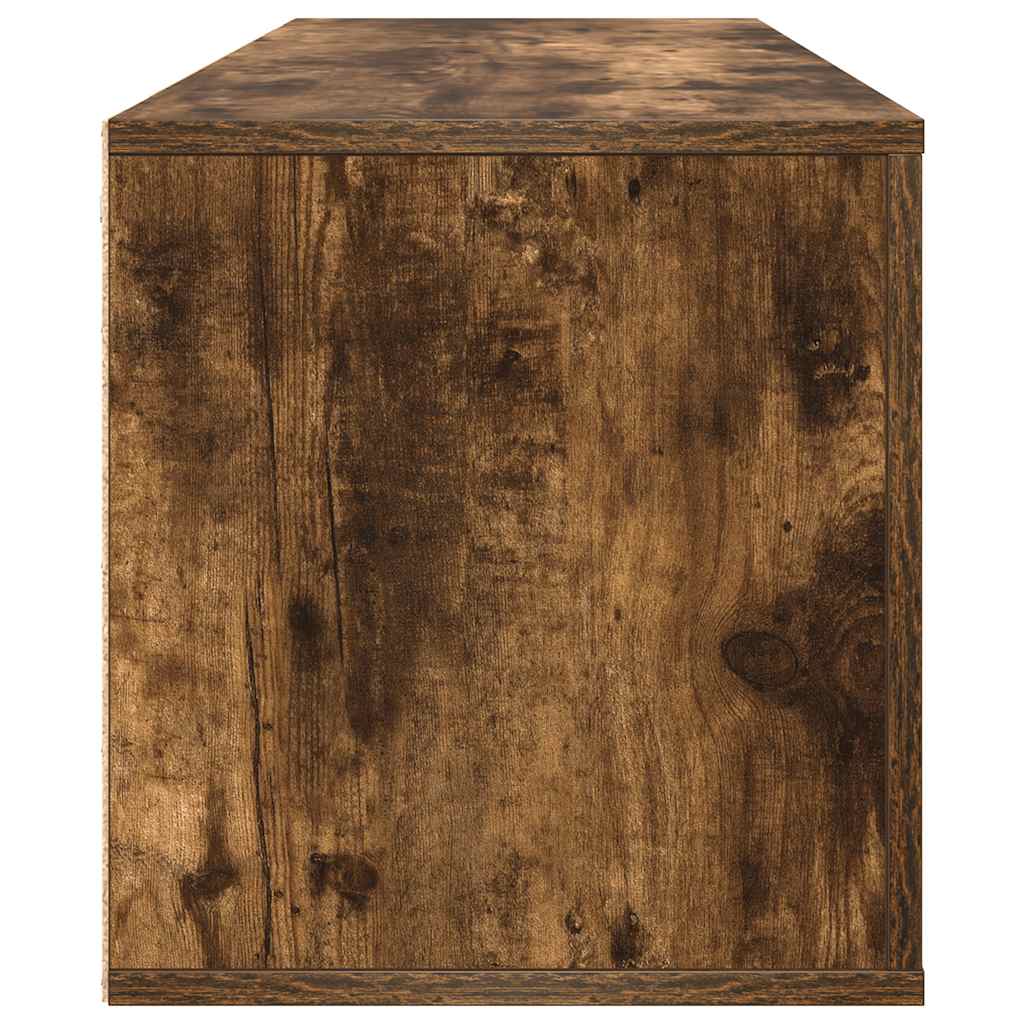 Wall Shoe Cabinet Smoked Oak 100x35x38 cm Engineered Wood