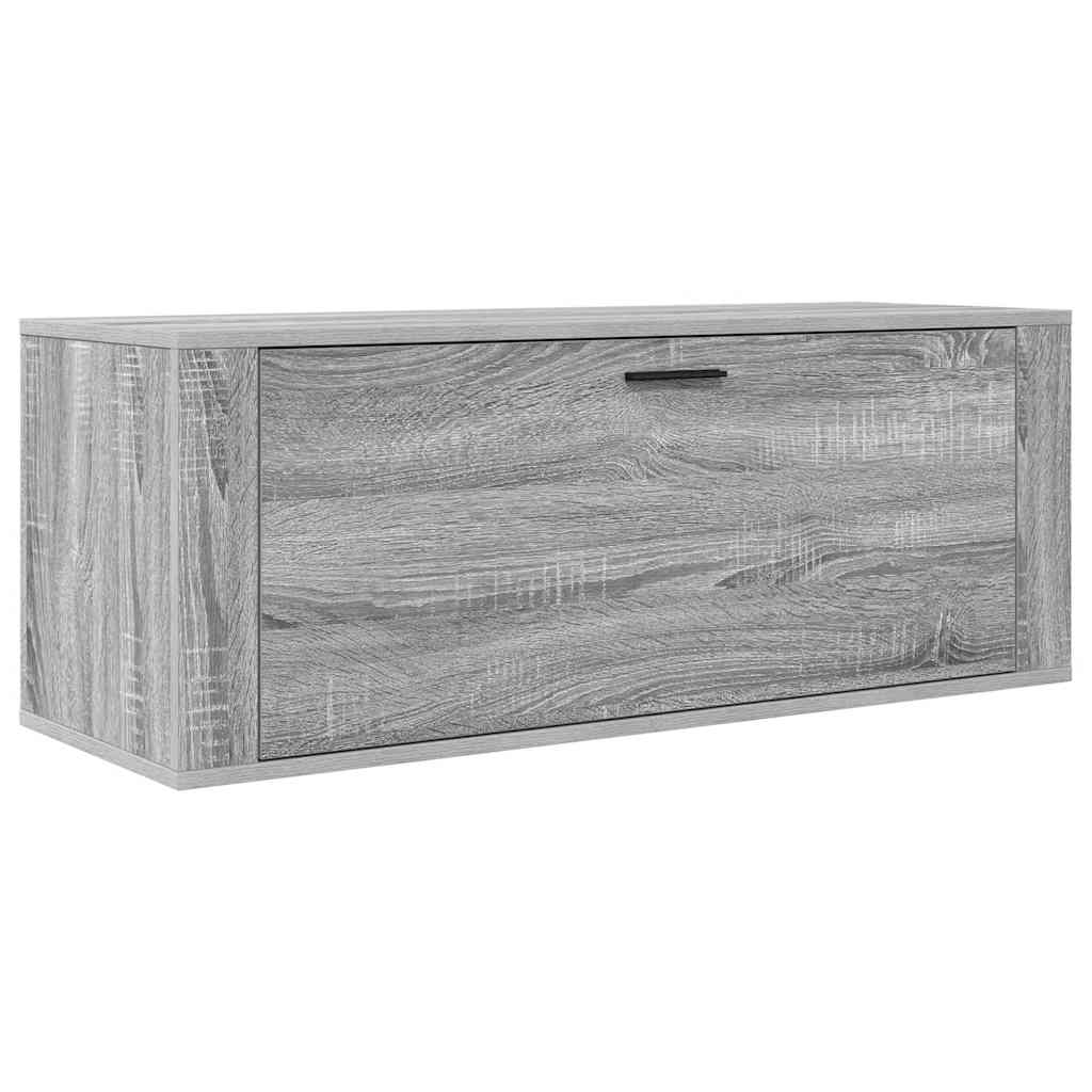 Wall Shoe Cabinet Grey Sonoma 100x35x38 cm Engineered Wood