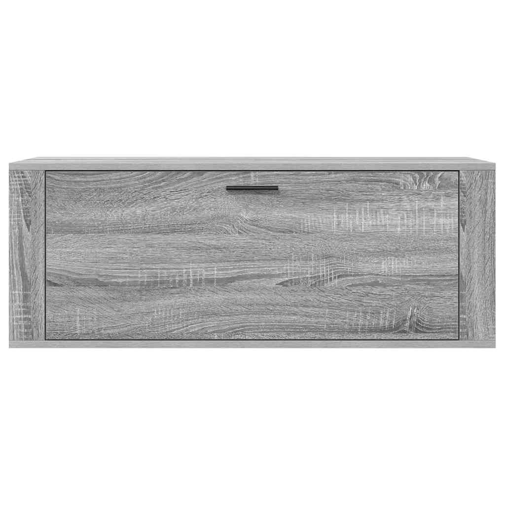 Wall Shoe Cabinet Grey Sonoma 100x35x38 cm Engineered Wood