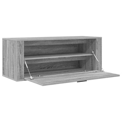 Wall Shoe Cabinet Grey Sonoma 100x35x38 cm Engineered Wood