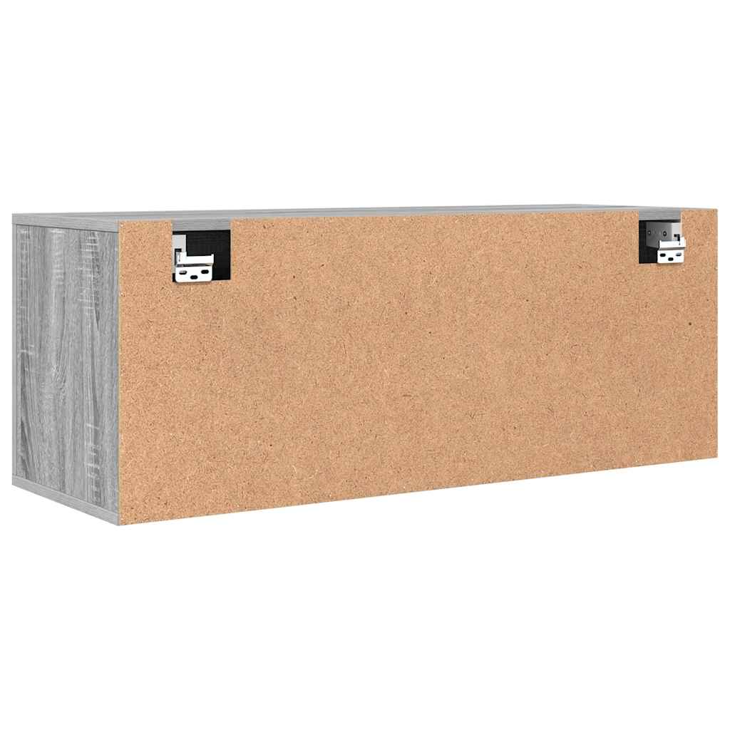 Wall Shoe Cabinet Grey Sonoma 100x35x38 cm Engineered Wood