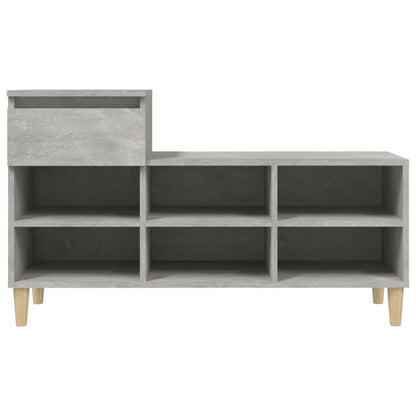 Shoe Cabinet Concrete Grey 102x36x60 cm Engineered Wood