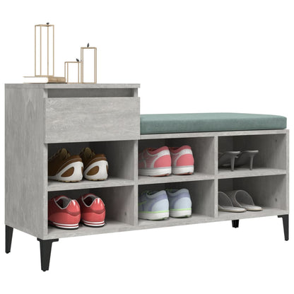 Shoe Cabinet Concrete Grey 102x36x60 cm Engineered Wood