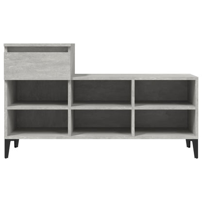 Shoe Cabinet Concrete Grey 102x36x60 cm Engineered Wood