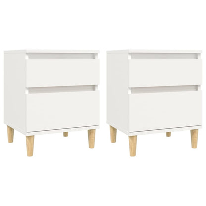 Bedside Cabinets 2 pcs White 40x35x50 cm