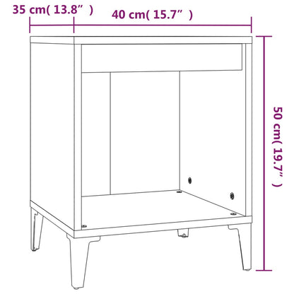 Bedside Cabinets 2 pcs Grey Sonoma 40x35x50 cm
