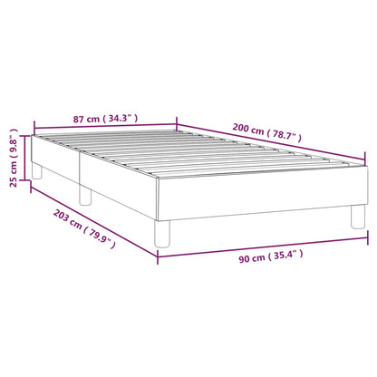 Bed Frame without Mattress Light Grey 90x200 cm Fabric