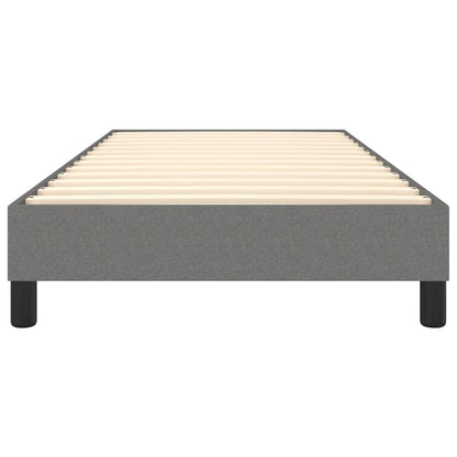Bed Frame without Mattress Dark Grey 90x200 cm Fabric