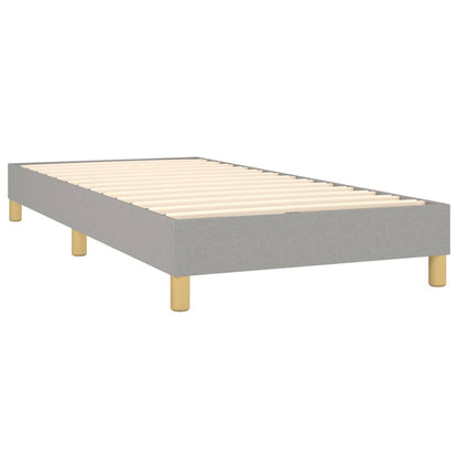 Bed Frame without Mattress Light Grey 90x200 cm Fabric