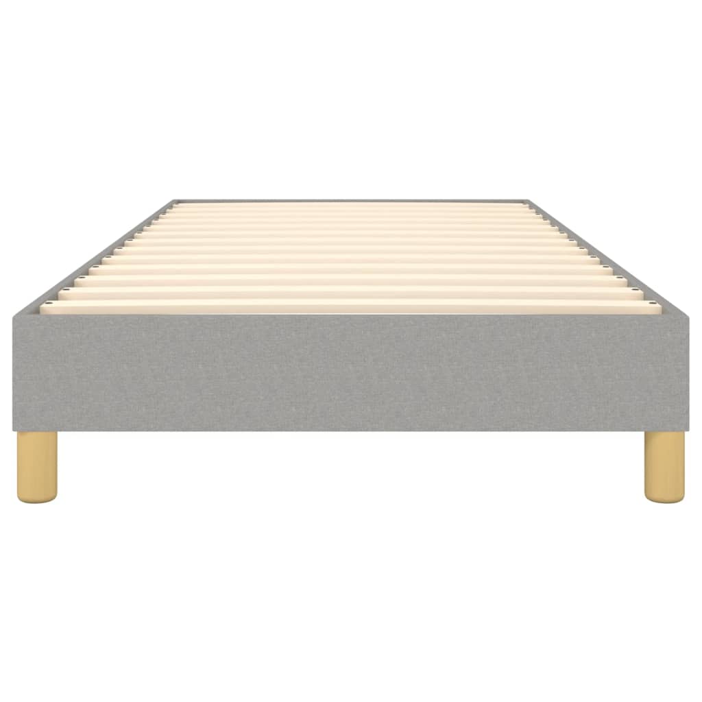 Bed Frame without Mattress Light Grey 90x200 cm Fabric