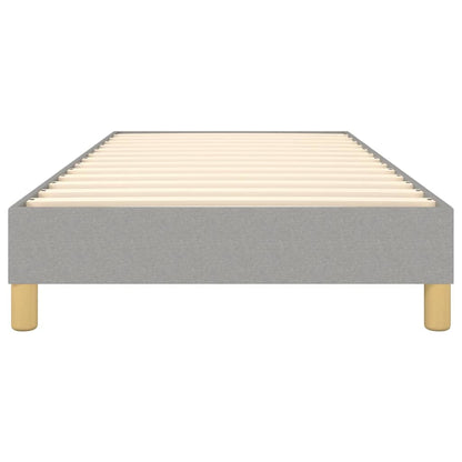 Bed Frame without Mattress Light Grey 90x200 cm Fabric