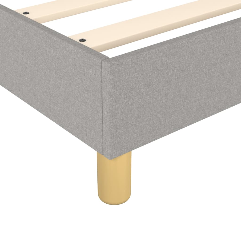 Bed Frame without Mattress Light Grey 90x200 cm Fabric