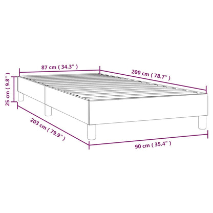 Bed Frame without Mattress Light Grey 90x200 cm Fabric