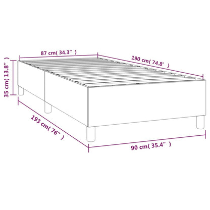 Bed Frame without Mattress Light Grey Single Fabric (UK/IE/FI/NO only)