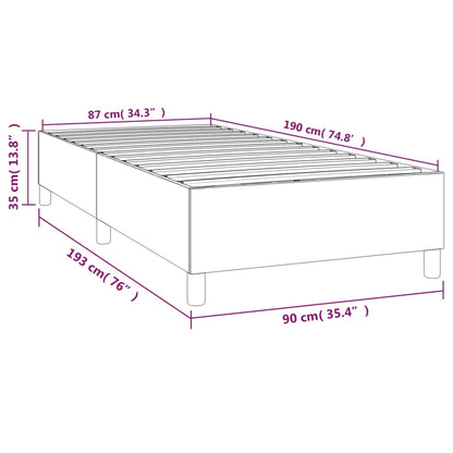 Bed Frame without Mattress Light Grey Single Fabric (UK/IE/FI/NO only)