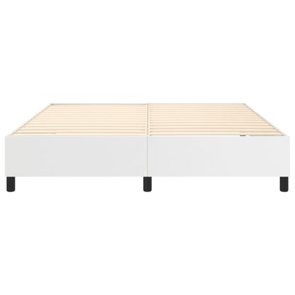 Bed Frame without Mattress White Super King Faux Leather (UK/IE/FI/NO only)