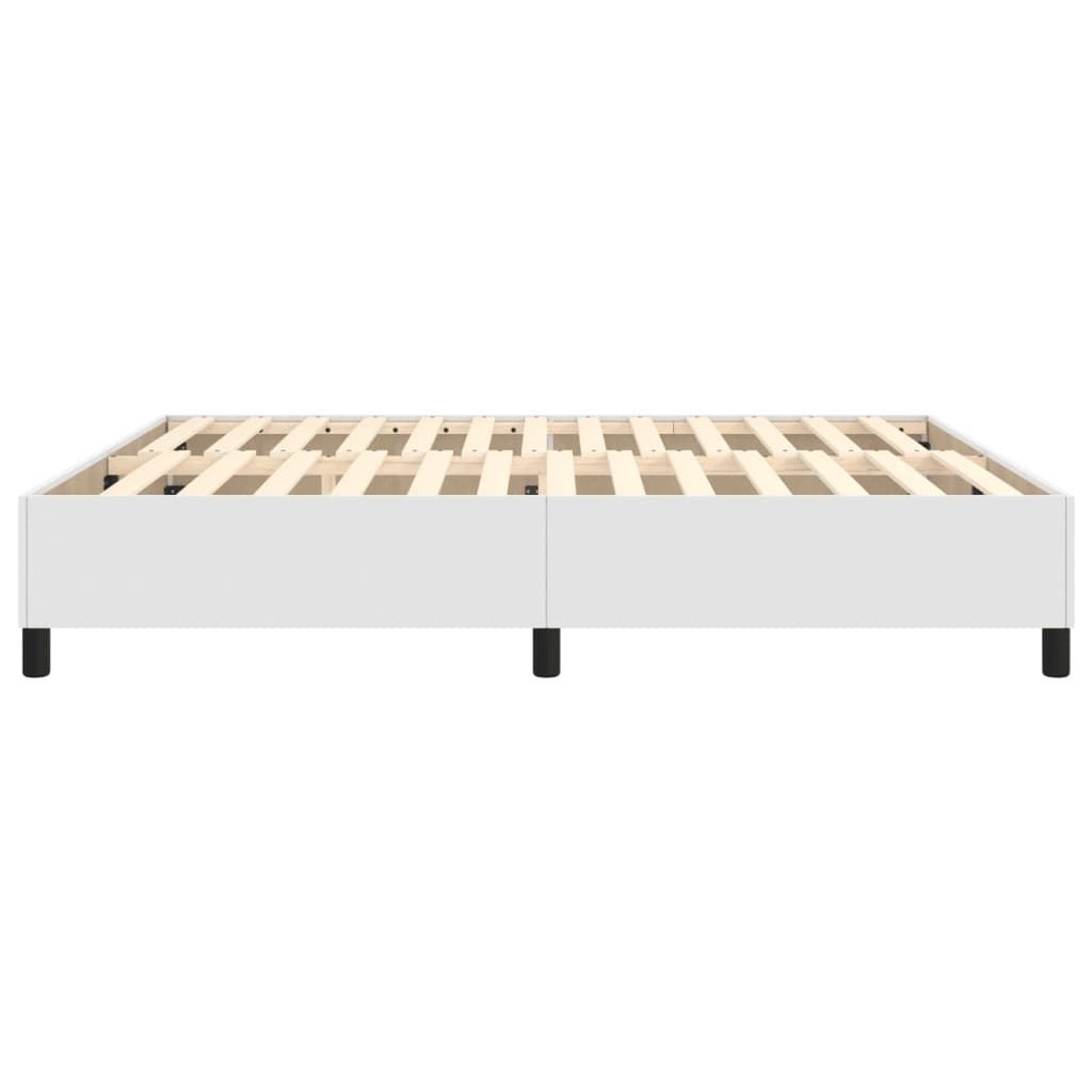 Bed Frame without Mattress White Super King Faux Leather (UK/IE/FI/NO only)