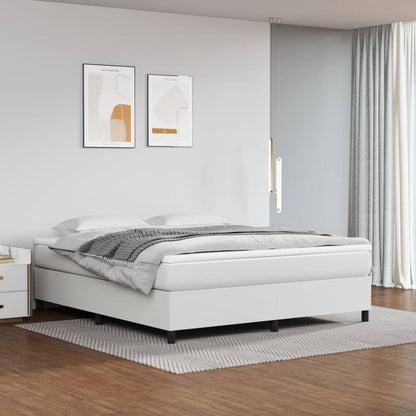 Bed Frame without Mattress White Super King Faux Leather (UK/IE/FI/NO only)