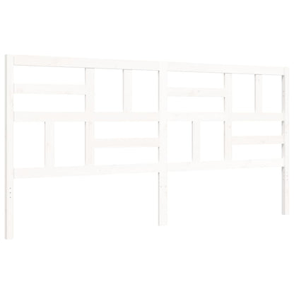 Bed Frame without Mattress White 200x200 cm Solid Wood