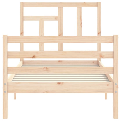 Bed Frame without Mattress Single Solid Wood
