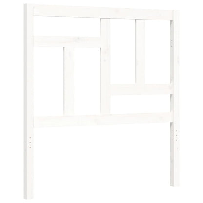 Bed Frame without Mattress White Single Solid Wood