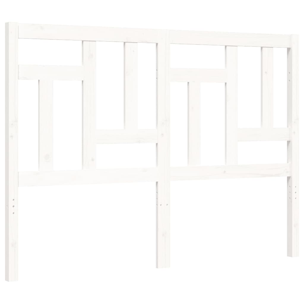 Bed Frame without Mattress White Small Double Solid Wood