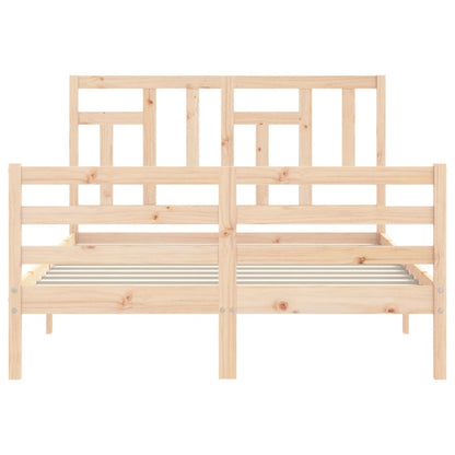 Bed Frame without Mattress 140x190 cm Solid Wood