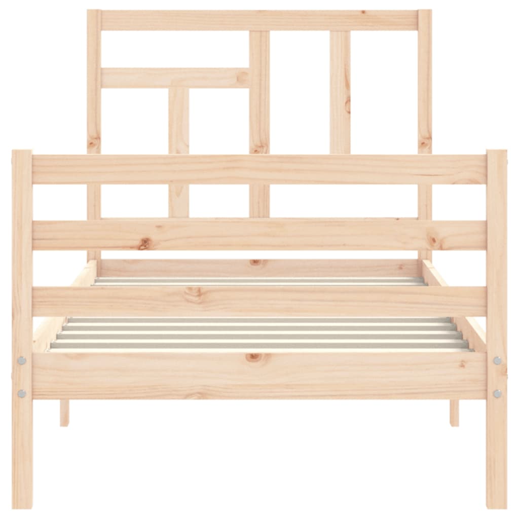Bed Frame without Mattress 90x200 cm Solid Wood