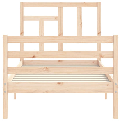 Bed Frame without Mattress 90x200 cm Solid Wood