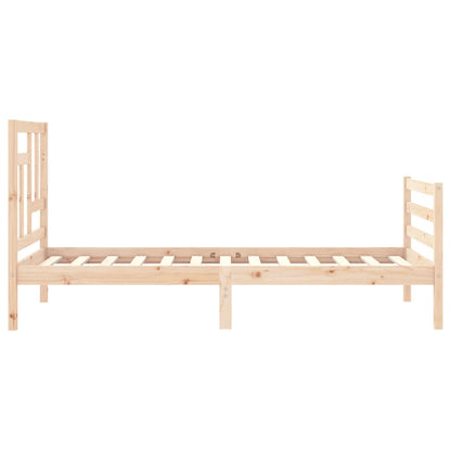 Bed Frame without Mattress 90x200 cm Solid Wood