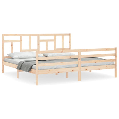 Bed Frame without Mattress 200x200 cm Solid Wood