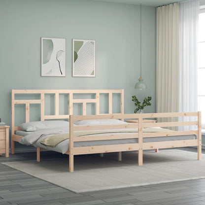 Bed Frame without Mattress 200x200 cm Solid Wood