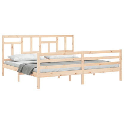 Bed Frame without Mattress 200x200 cm Solid Wood