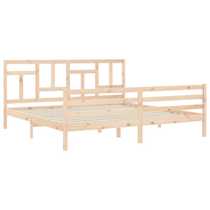 Bed Frame without Mattress 200x200 cm Solid Wood