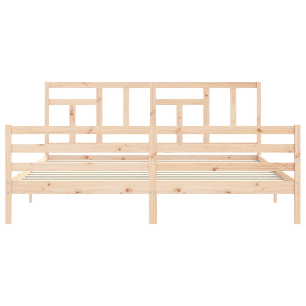 Bed Frame without Mattress 200x200 cm Solid Wood