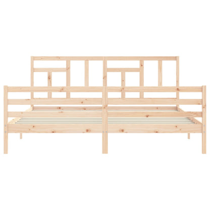 Bed Frame without Mattress 200x200 cm Solid Wood