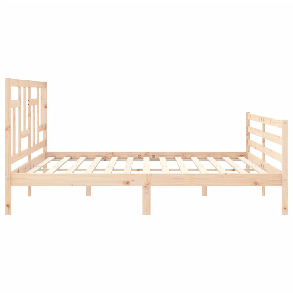 Bed Frame without Mattress 200x200 cm Solid Wood