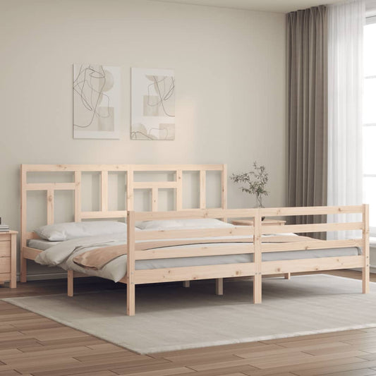Bed Frame without Mattress 200x200 cm Solid Wood