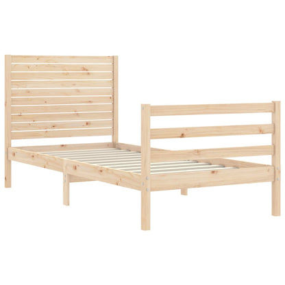 Bed Frame without Mattress Single Solid Wood