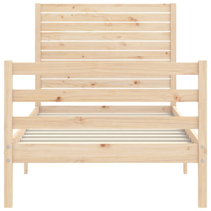 Bed Frame without Mattress Single Solid Wood